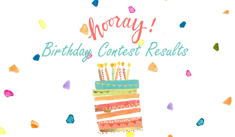 BIRTHDAY CONTEST RESULTS!